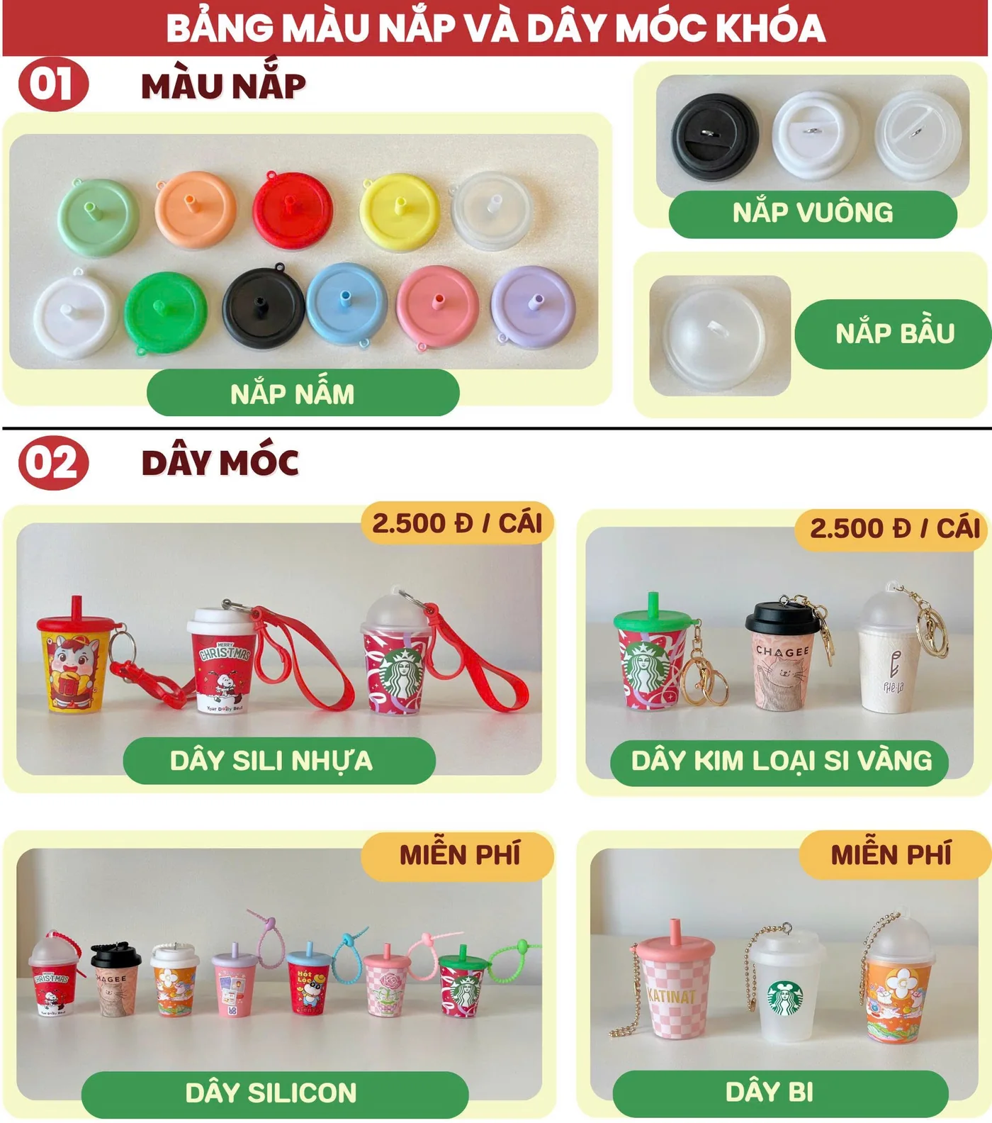 Móc khóa ly mini Meilia