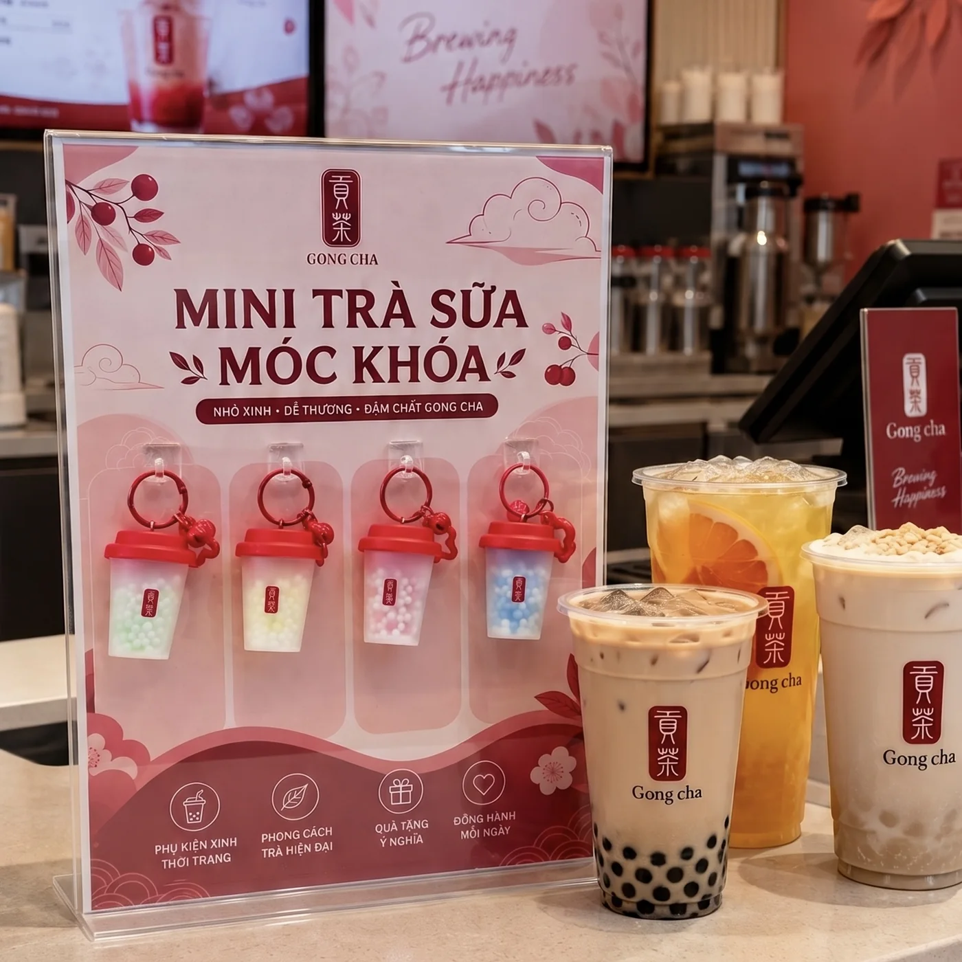 Móc khóa ly mini theo chương trình