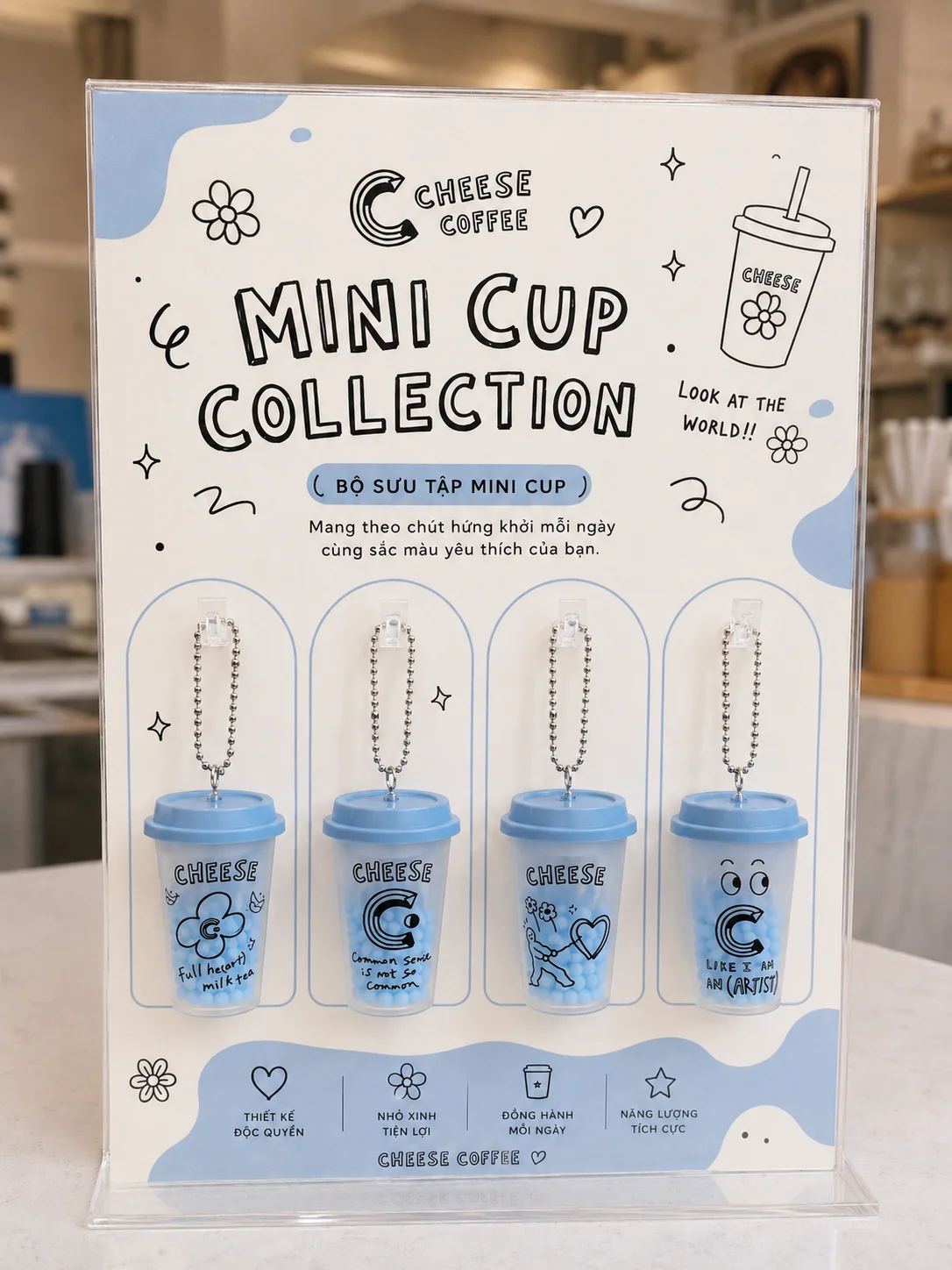 Móc khóa ly mini Meilia