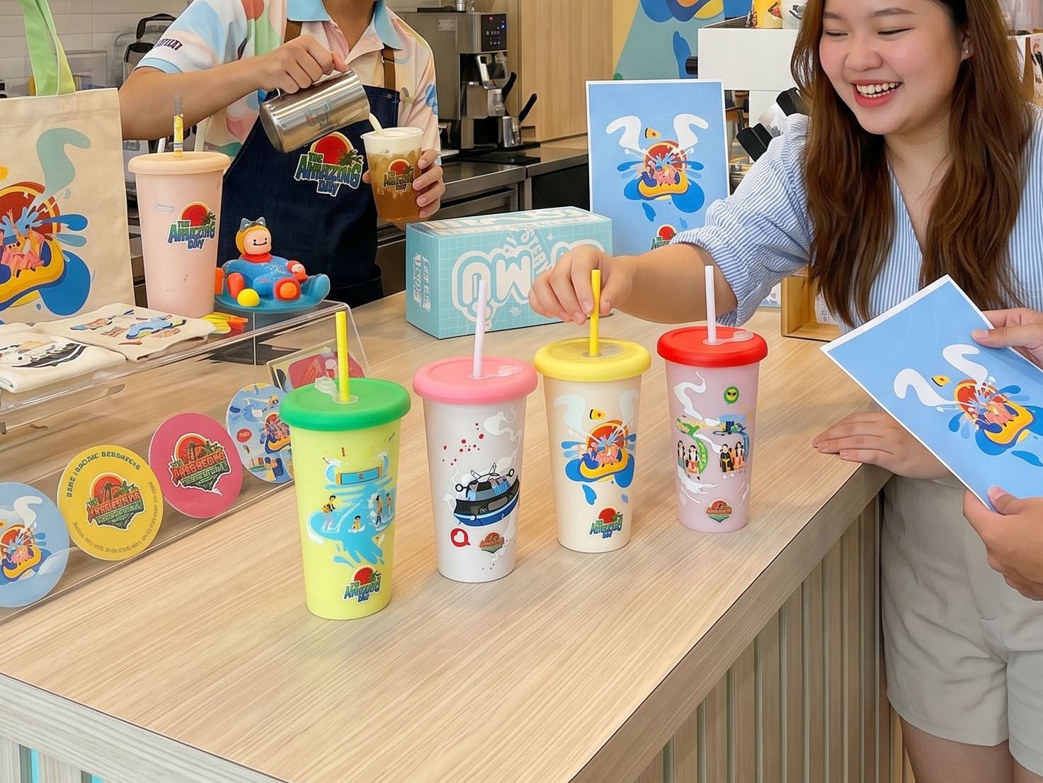 Đóng gói và trưng bày ly đổi màu