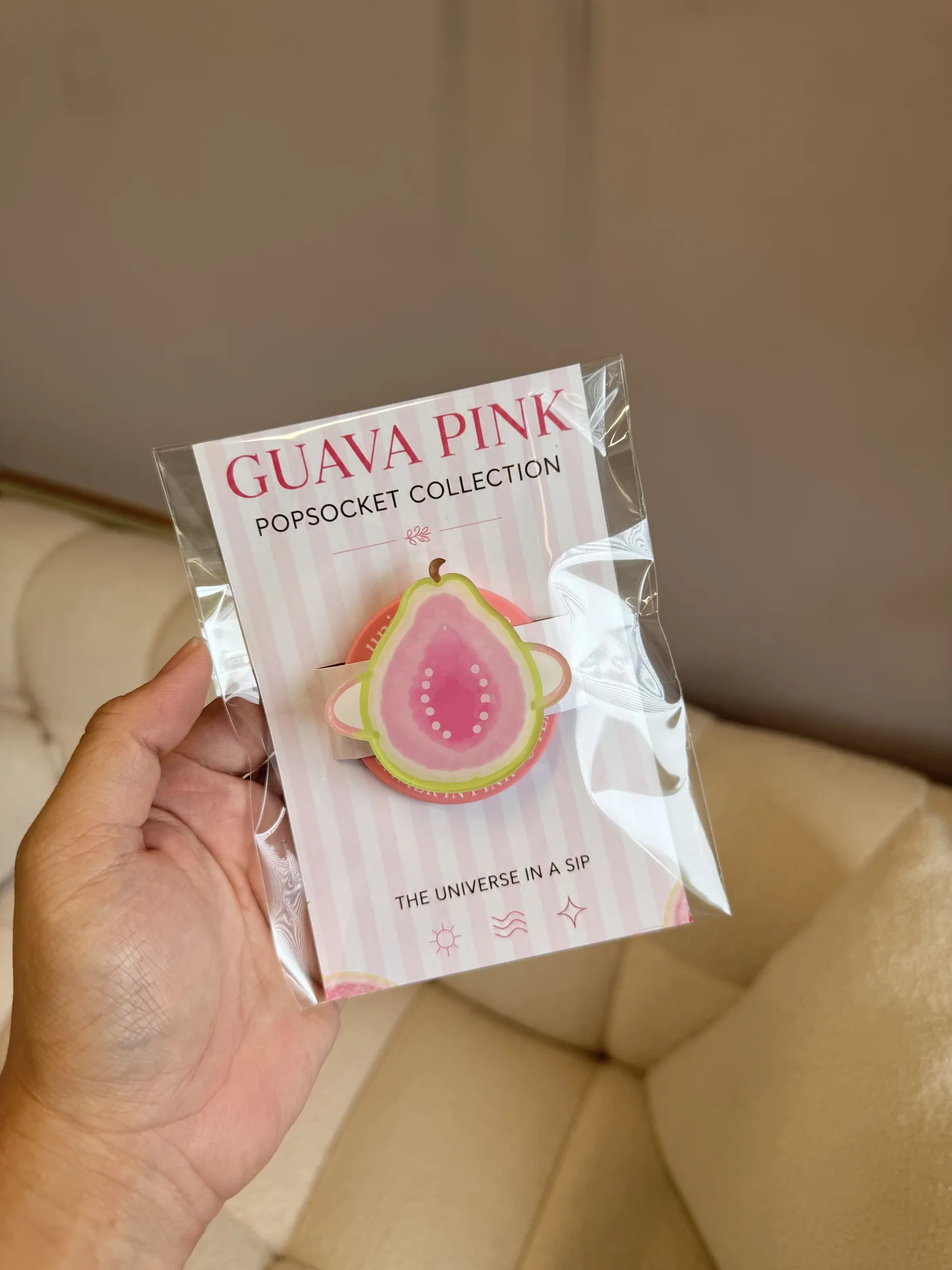 Popsocket đóng gói túi kèm backing card
