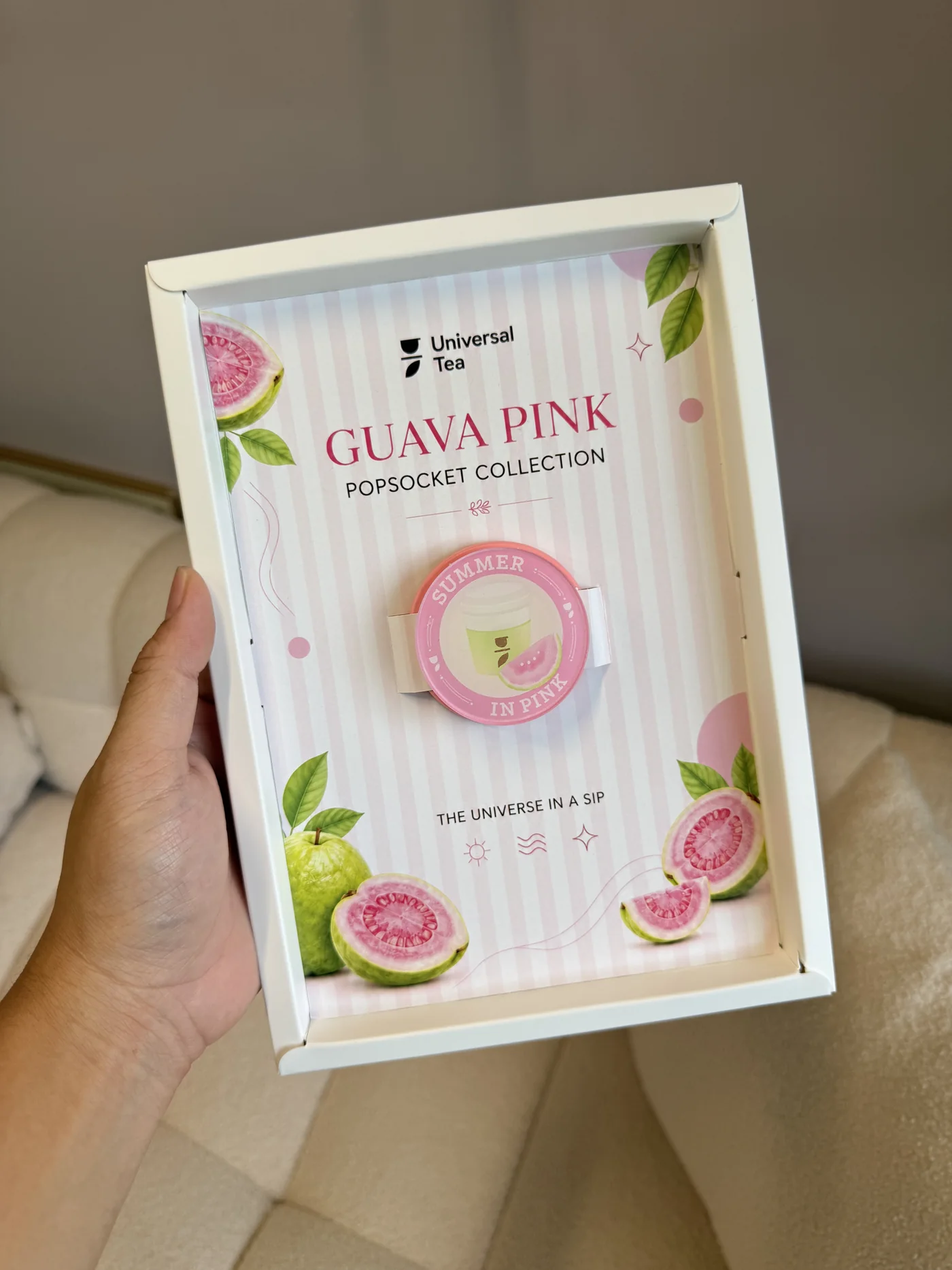 Hộp popsocket Guava Pink Collection của Universal Tea