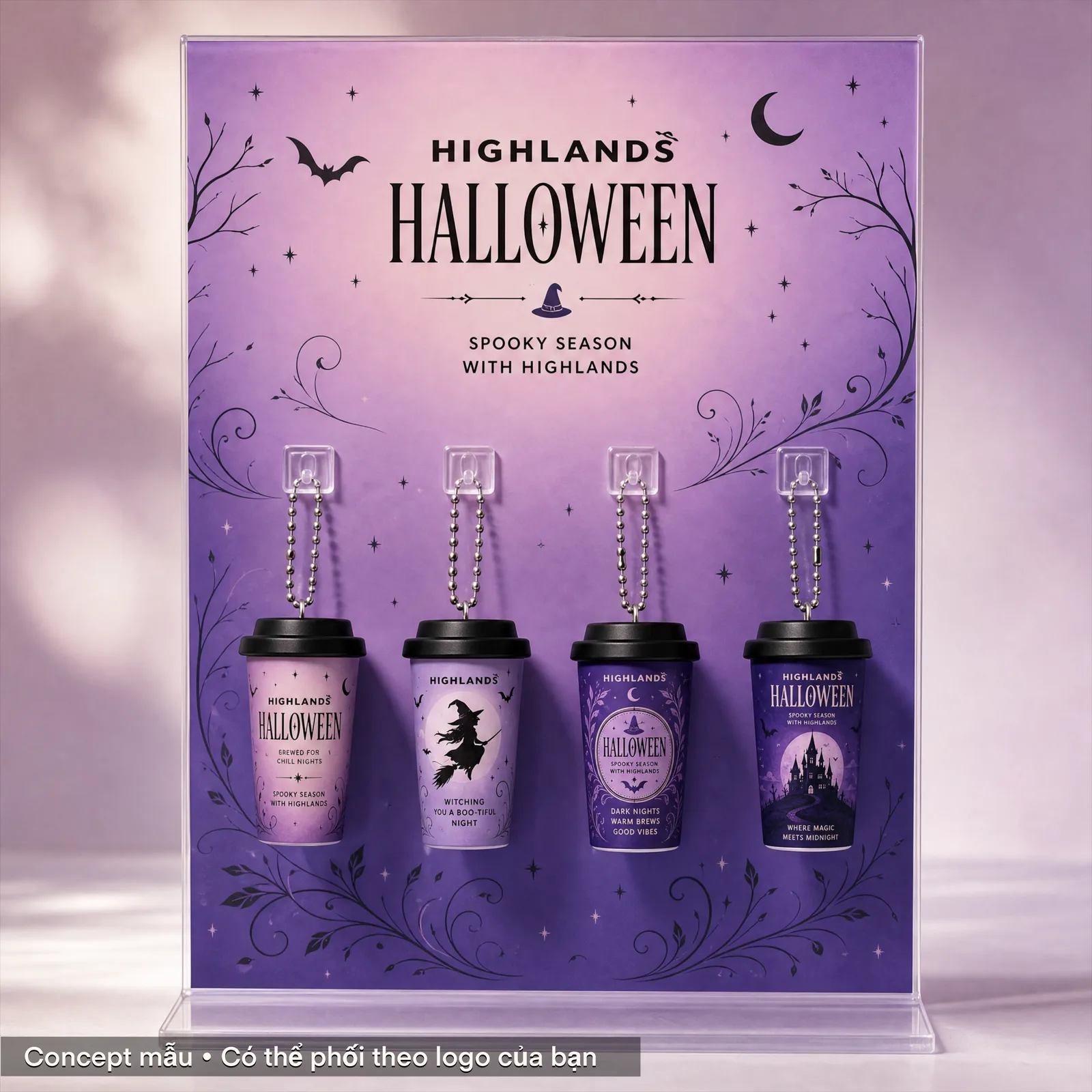 BST móc khóa ly mini Halloween 3