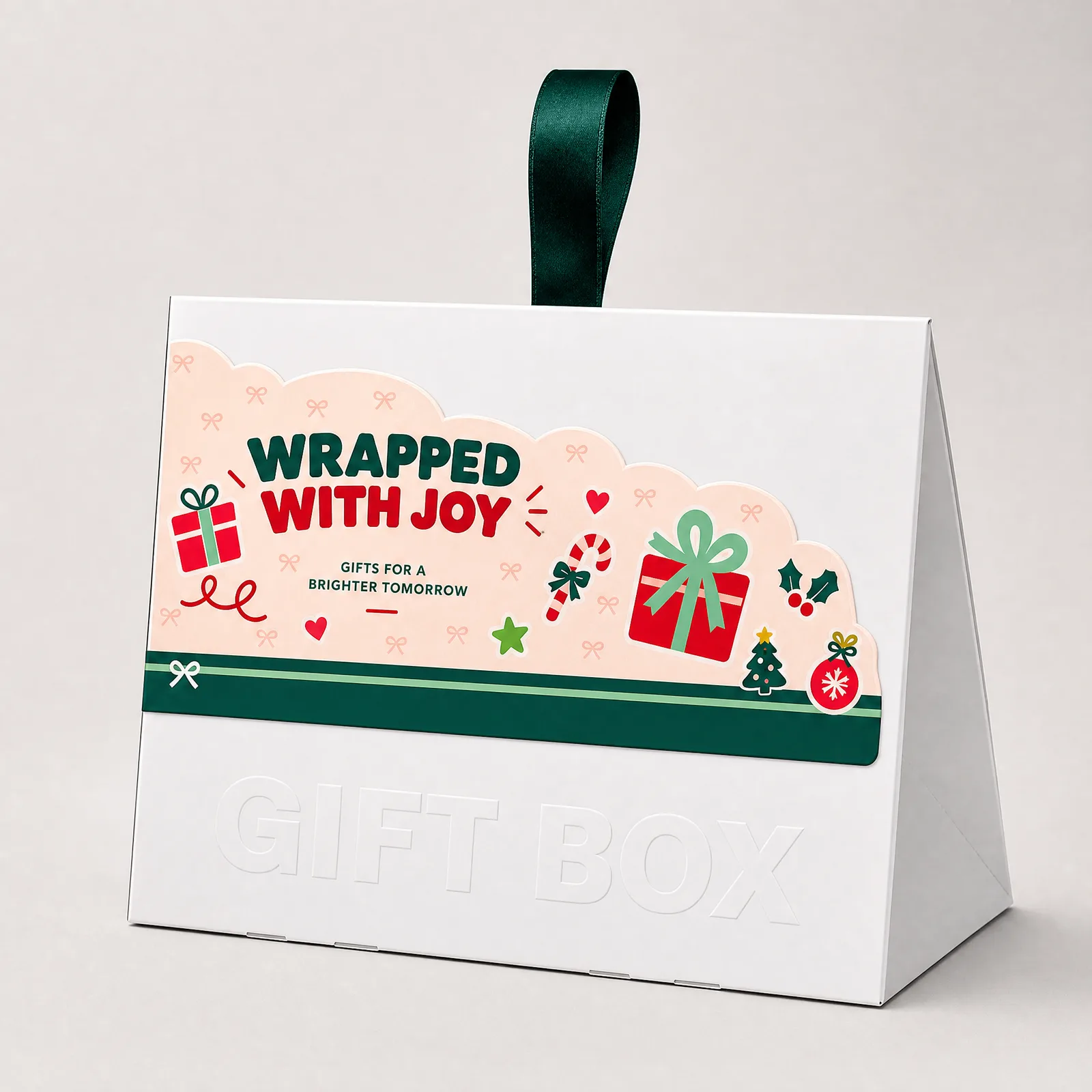 BST Hộp quà tam giác Giáng Sinh — Wrapped With Joy