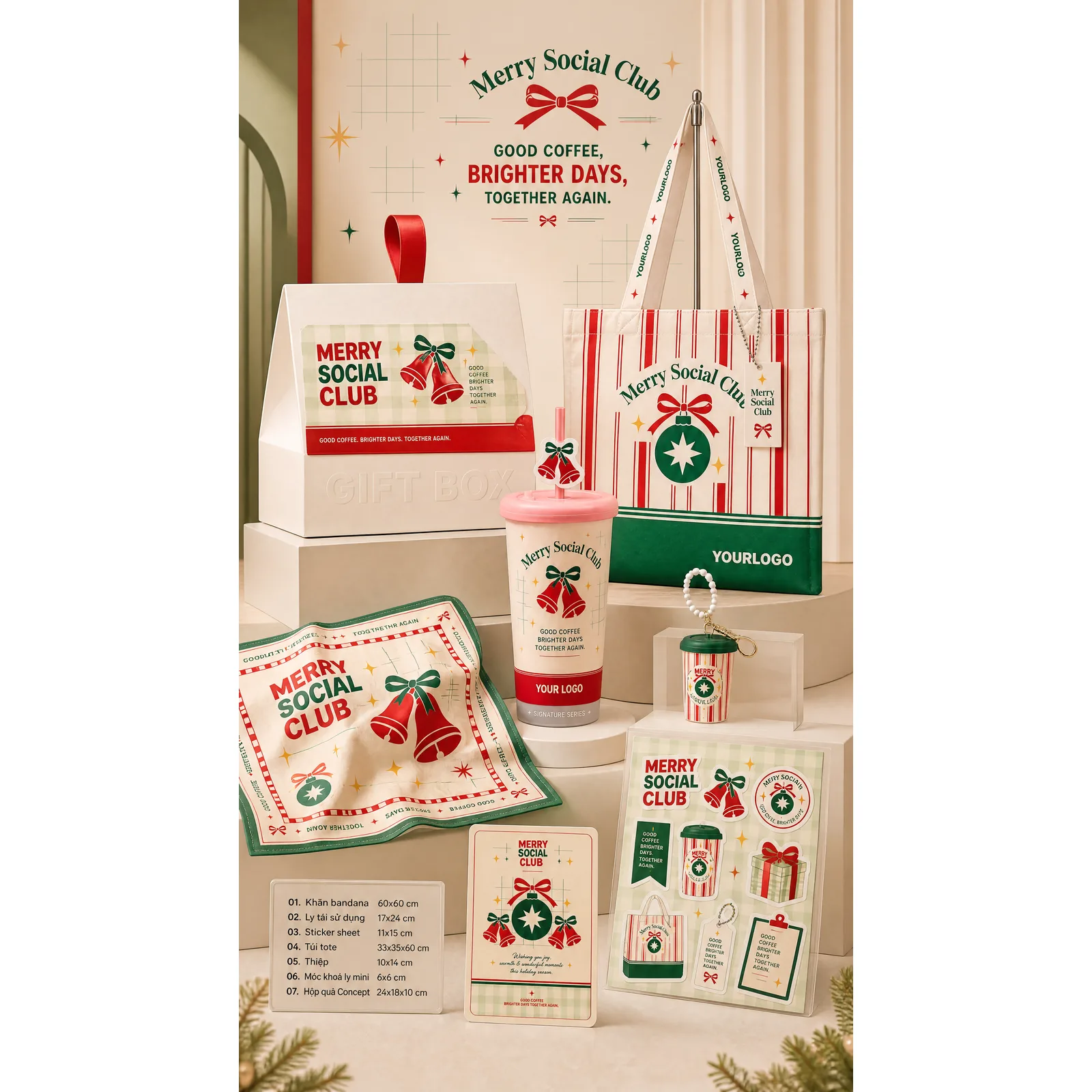 BST Set quà trọn bộ Giáng Sinh — Merry Social Club