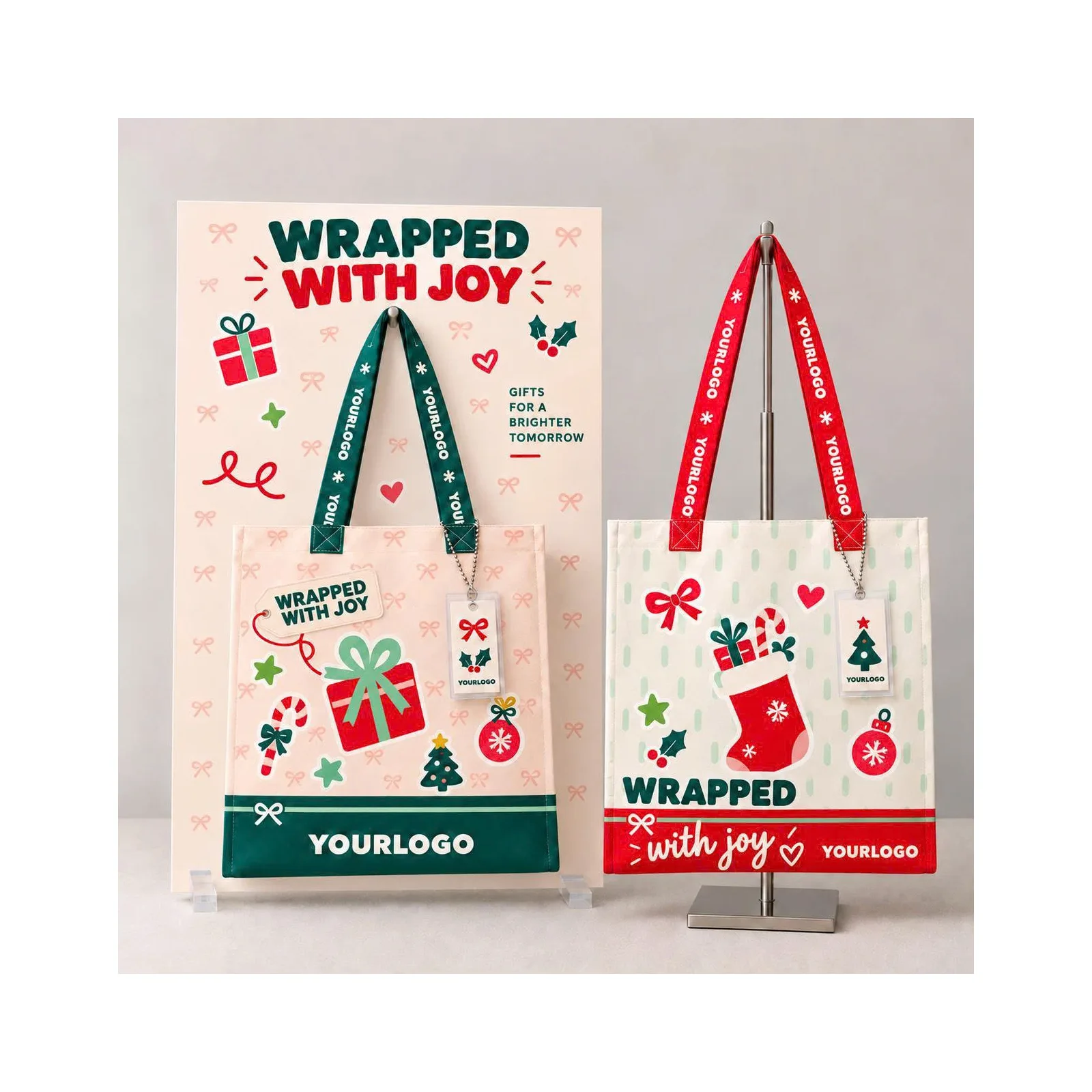 BST Túi tote Giáng Sinh — Wrapped With Joy