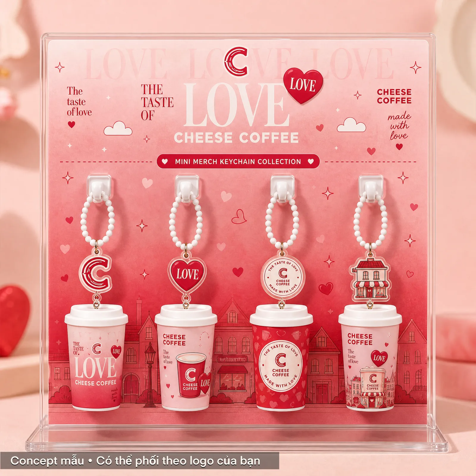 BST móc khóa ly mini 20/10 concept Nở Rộ Sắc Hoa 3