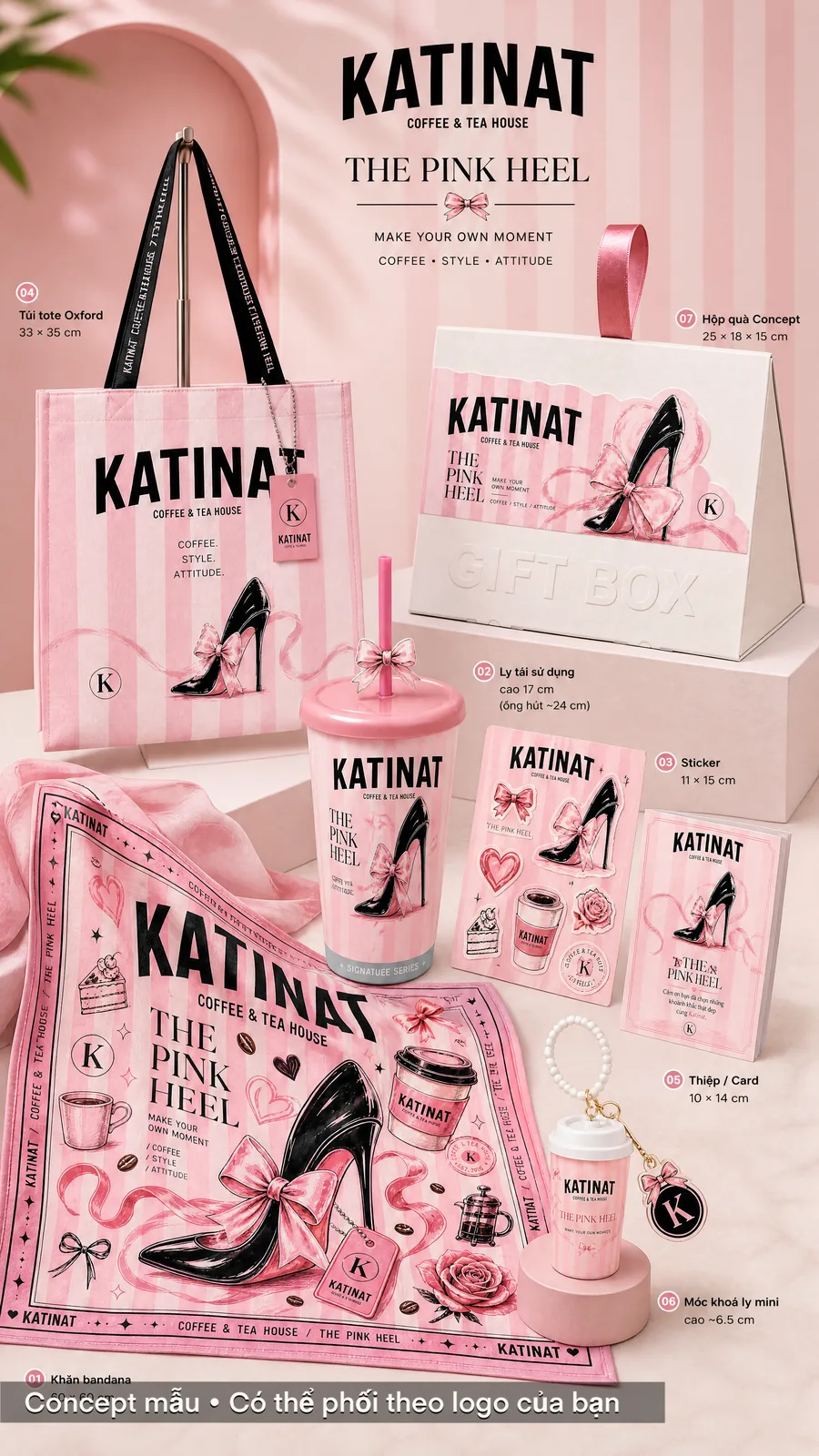 BST set quà 20/10 concept The Pink Heel 1