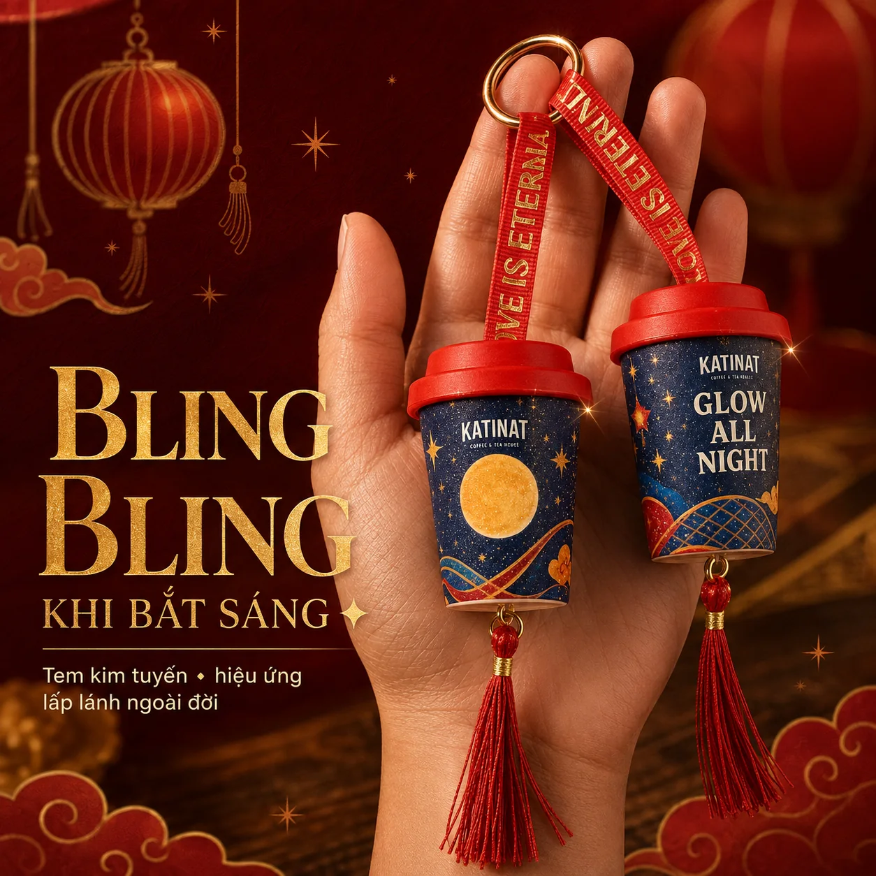 BST móc khóa lồng đèn mini Trung Thu